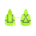 2015 de alta visibilidad reflexiva seguridad hoodie largo con 100% poliéster polar, CSA Z96-09 CLASE 3